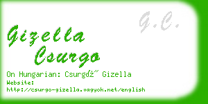 gizella csurgo business card
