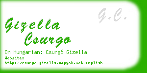gizella csurgo business card